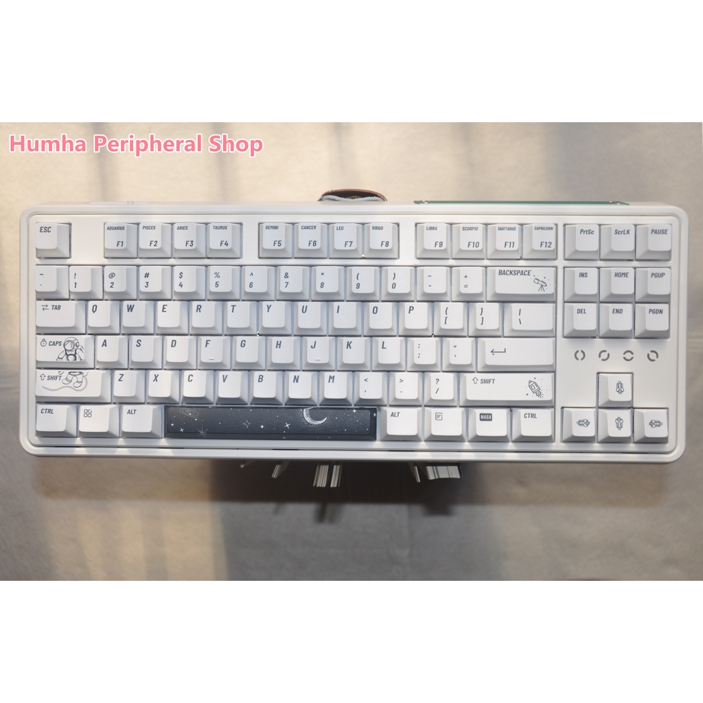 Bàn Phím Cơ 145 Phím Bằng Nhựa PBT In Hình Phi Hành Gia Xinh Xắn