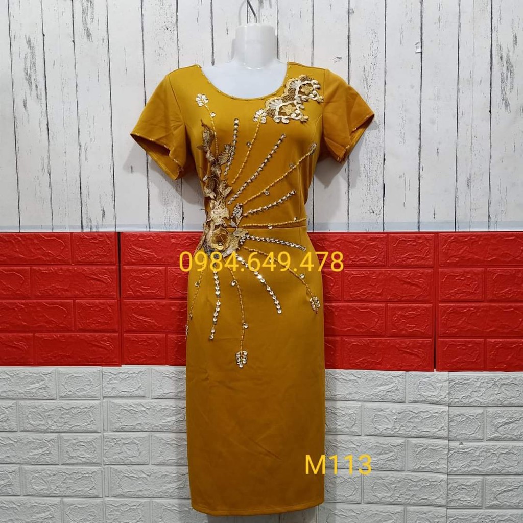 đầm trung niên dự tiệc sang trong linh shop