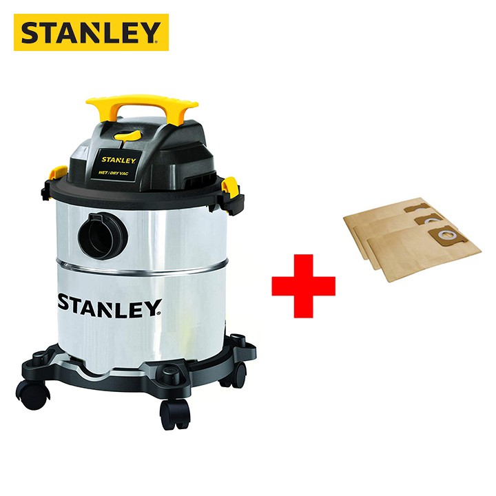 Máy hút bụi công nghiệp hút khô/ướt Stanley USA SL19116 và Túi giấy đựng bụi Model 19-3100N dùng cho máy hút bụi Stanley
