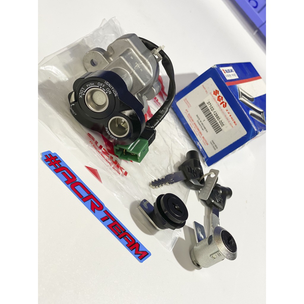 Bộ Ổ Khoá Zin Trước - Sau - Satria Fi, Raider FI - Chính Hãng