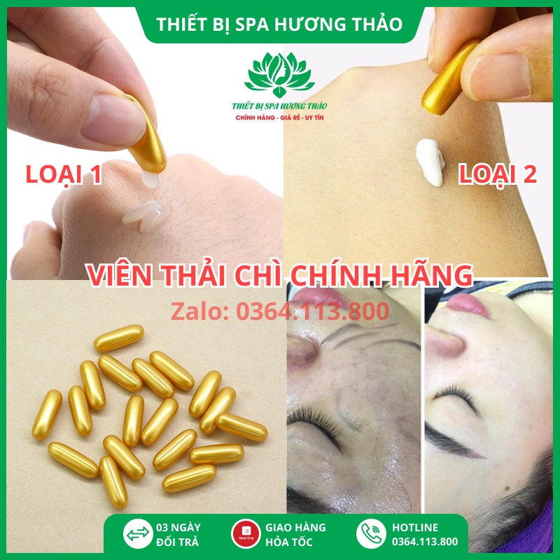 (Loại 1) Combo 10 Viên Thải Chì, Hút Chì Trắng Trong, Thải Độc Tố Trong Spa