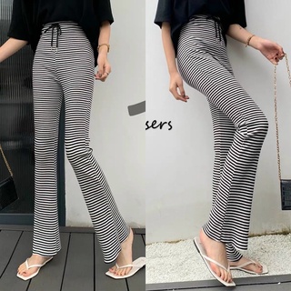 QUẦN THUN ỐNG LOE LƯNG CAO
