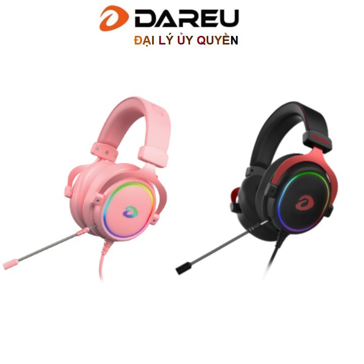 [Mã ELMALL300 giảm 7% đơn 500K] Tai nghe Dareu EH925S PINK , EH925 Black , LED RGB - Gaming 7.1