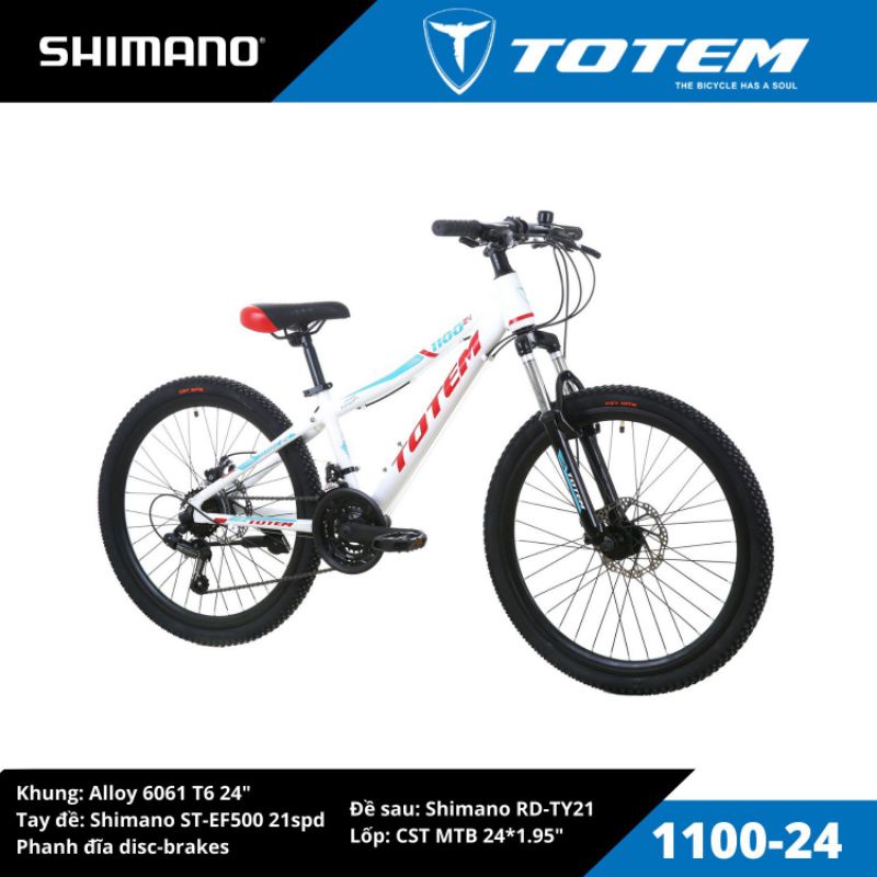 Xe đạp nhập khẩu Totem 1100-24 cho người cao 1m35 trở lên (hỗ trợ vận chuyển 250k)
