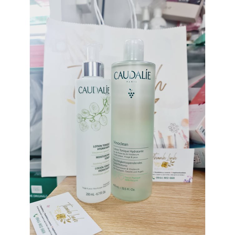 Nước hoa hồng Caudalie Lotion Tonique Hydratant ( mẫu mới ) cân bằng, làm dịu da, chống lão hóa hiệu quả 400ml