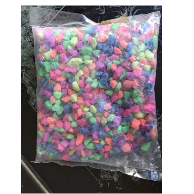 ĐÁ TRANG TRÍ HỒ CÁ NON BỘ ĐỦ MÀU VIÊN NHỎ 550G