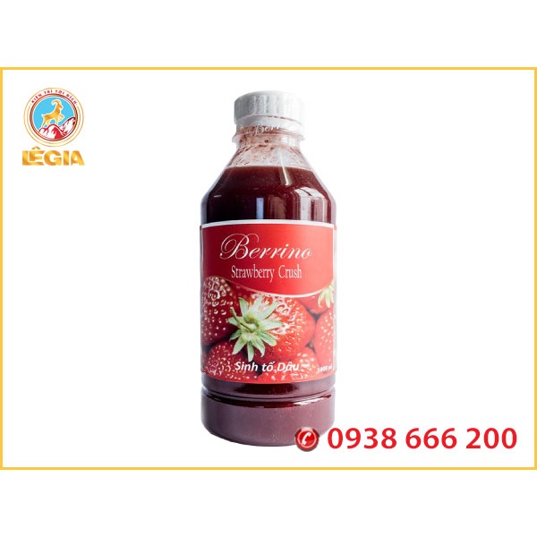 Sinh Tố BERRINO Dâu 1L (STRAWBERRY SMOOTHIE BASE)