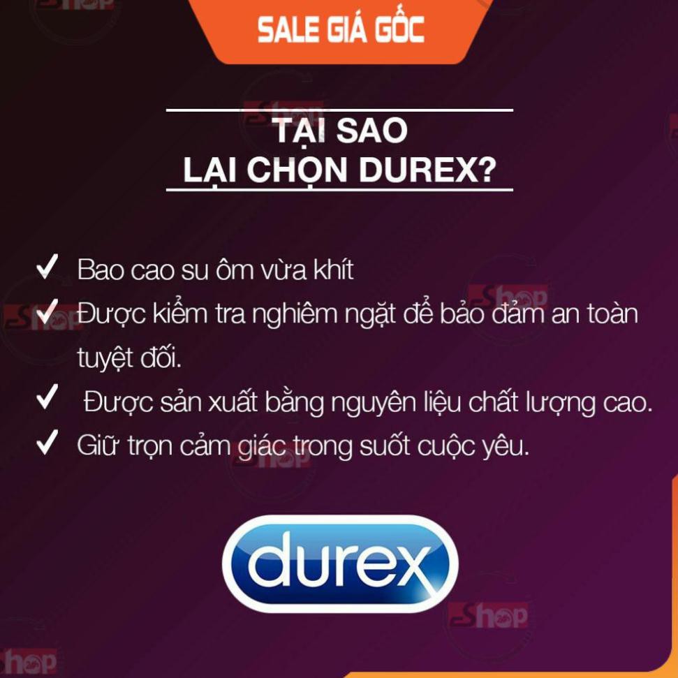 Bộ 2 hộp bao cao su KÉO DÀI THỜI GIAN QUAN HỆ, Bcs Durex Performa Hàng Cao Cấp - Size 52 (Tặng thêm 1 hộp cùng loại)