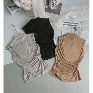 ÁO THUN LẠNH NỮ CỔ 3 PHÂN SÁT NÁCH NHÚN EO SANG CHẢNH