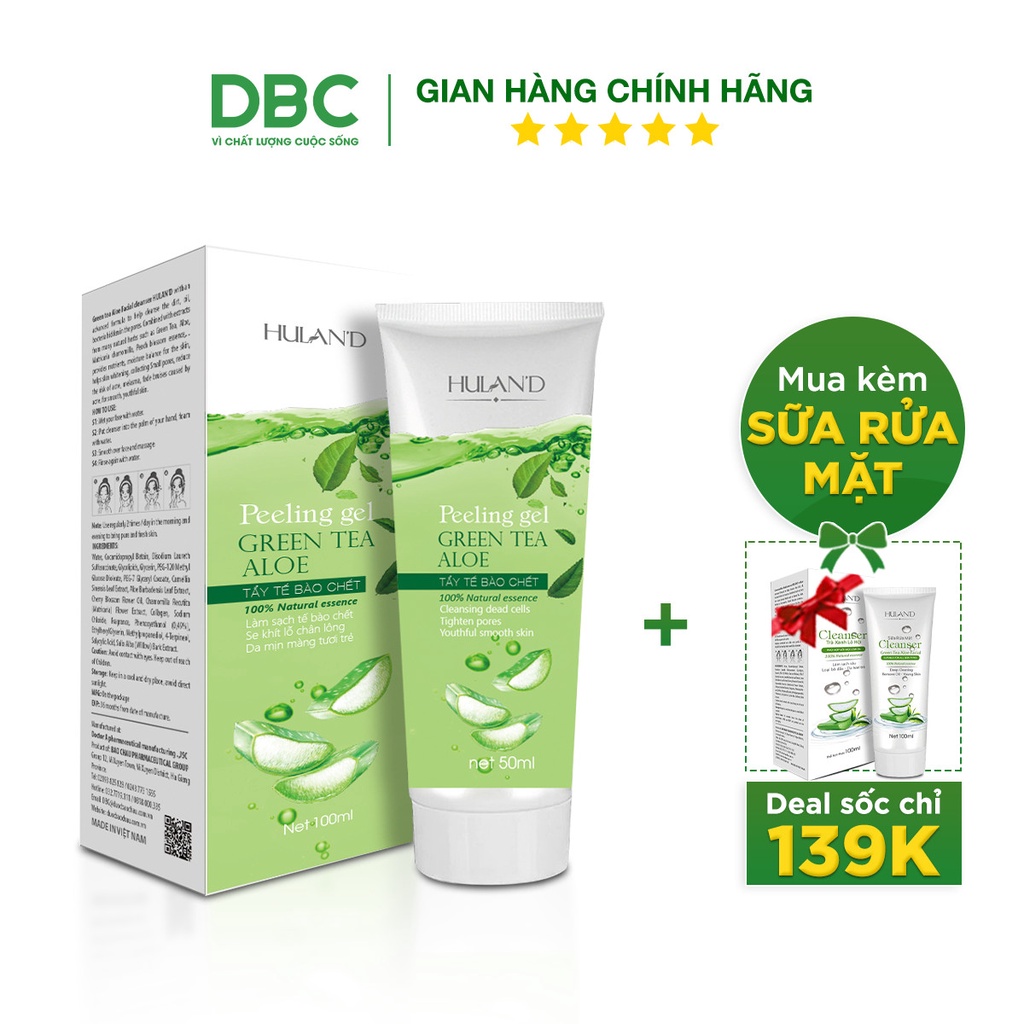 Tẩy Tế Bào Chết Mặt Dạng Gel Hulan'd DƯỢC BẢO CHÂU Làm Sạch Tế Bào Chết Se Khít Lỗ Chân Lông Dùng Cho Mọi Loại Da 50ml