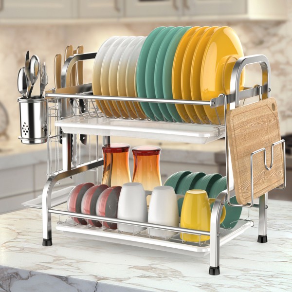 Kệ Để Chén Đĩa Inox 304 VANDO Giá Bát Nhỏ Có Khay Hứng Nước | BigBuy360 - bigbuy360.vn