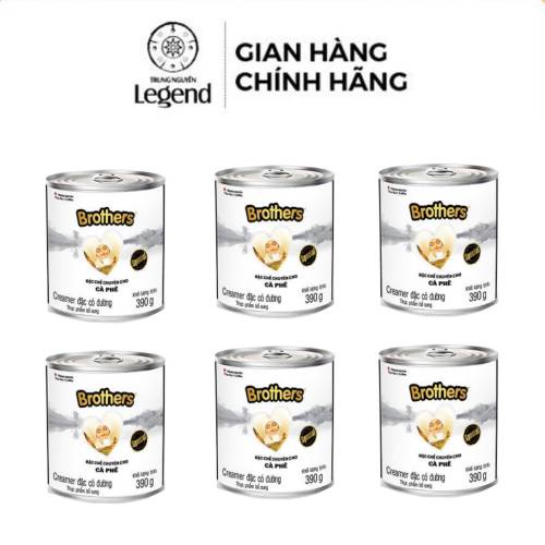 Combo 6 Lon Sữa đặc Brothers Trung Nguyên Legend - Nguyên liệu pha chế cà phê