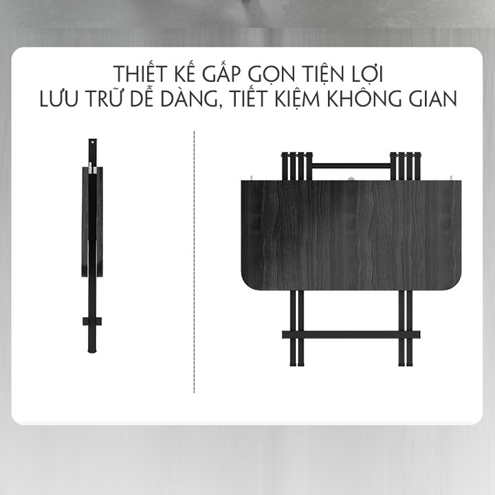 Bàn Ăn Tiện Lợi Gia Đình, Bàn Ăn Gấp Gọn KT 120x60x74 cm