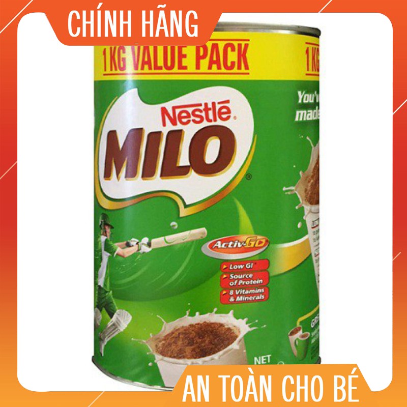Sữa milo Úc hộp thiếc lon 1kg date mới nhất