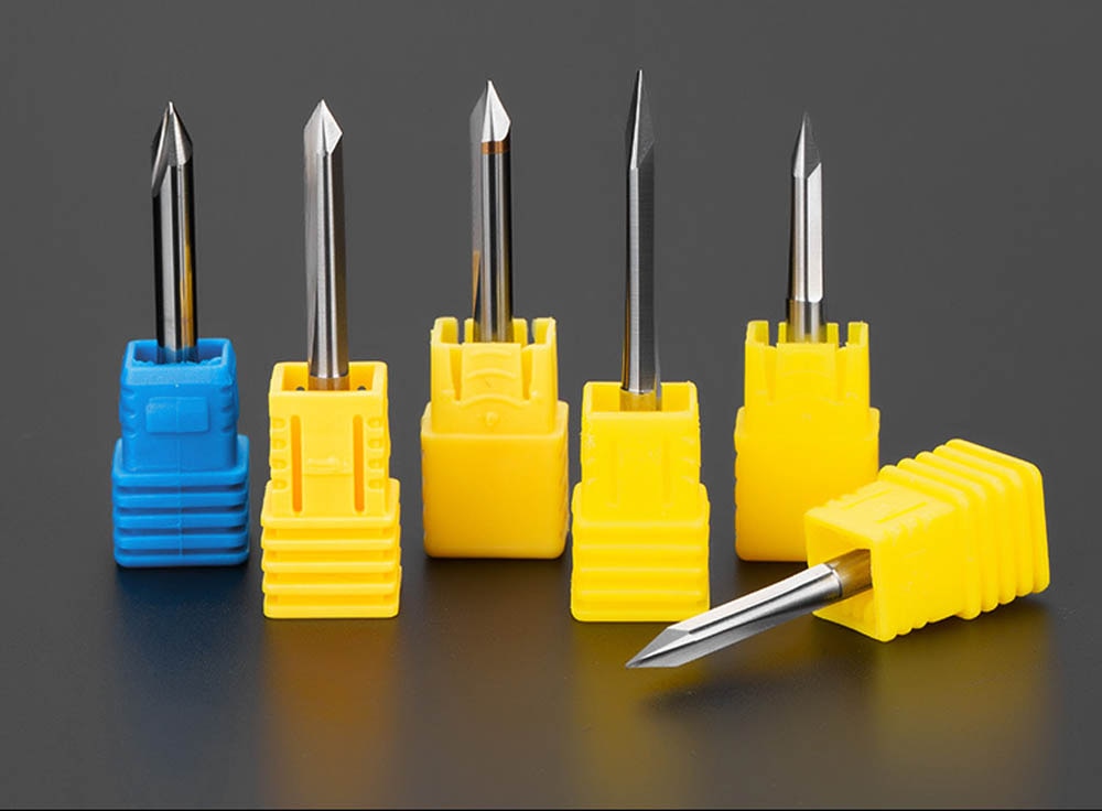 Vsharp Set 2 Mũi Phay Thẳng 6mm Lưỡi Dao Đôi Khắc Gỗ