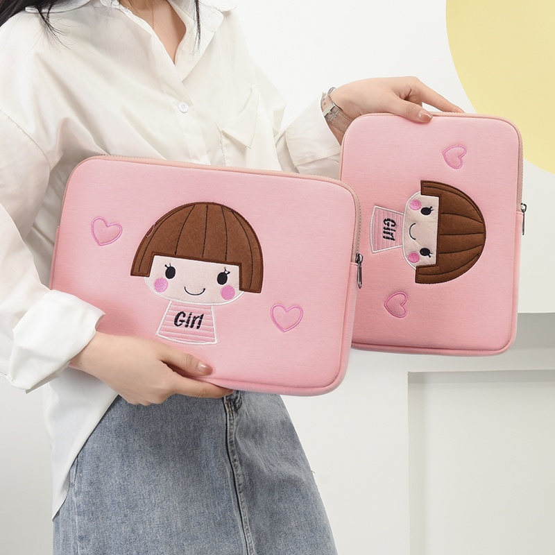 Túi Đựng Laptop Máy Tính Bảng 11 13.3 14.1 15.6 inch Họa Tiết Hoạt Hình Phong Cách Hàn Quốc