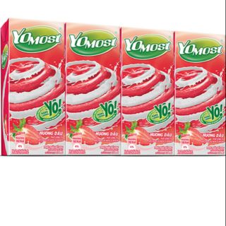 Hộp Sữa Chua Lên Men Tự Nhiên Yomost Vị Cam / Dâu