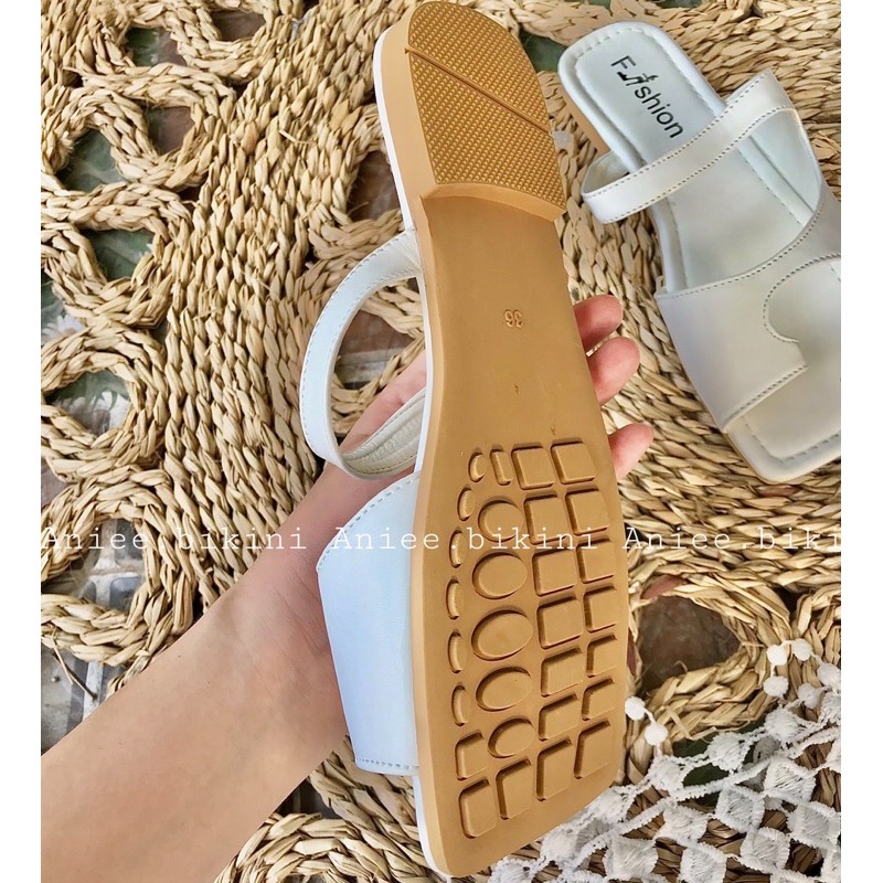 Dép sandal nữ đế bệt hàng QC (ảnh shop chụp)