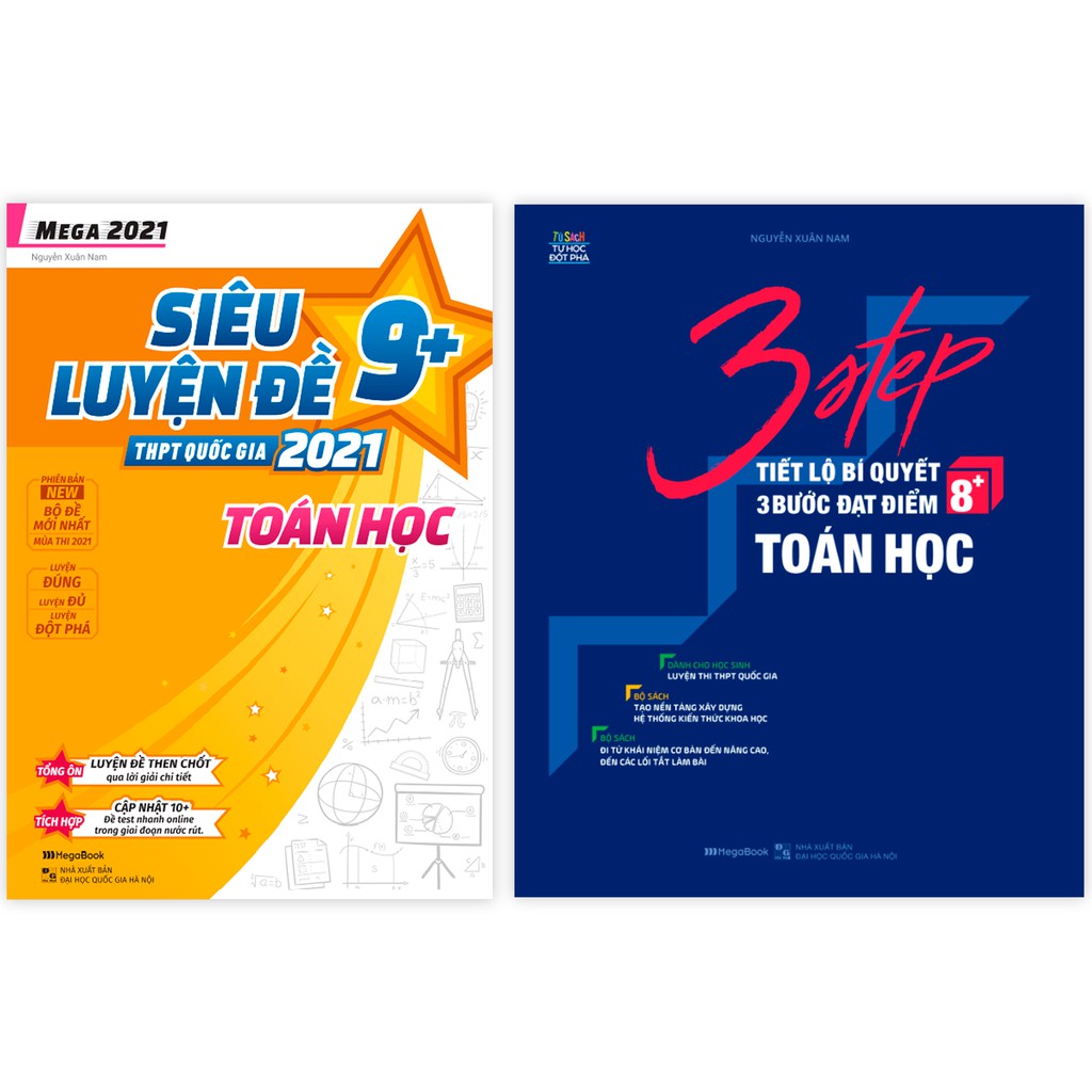 Sách Combo Ôn tập & Luyện đề Toán THPT Quốc gia 2021 (Giai đoạn Tổng ôn nước rút) (Tặng Phiếu trả lời trắc nghiệm)