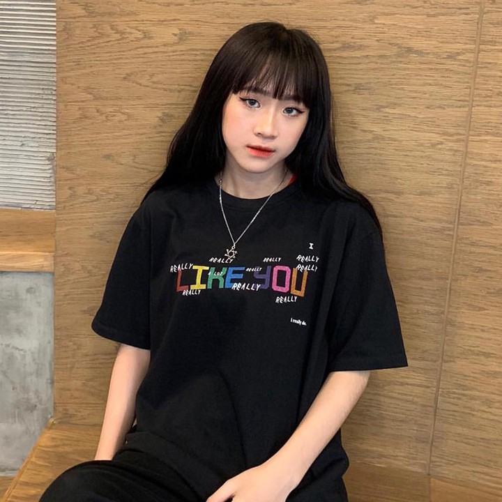Áo thun tay lỡ form rộng I Like You