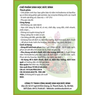 CHẾ PHẨM TRICHODERMA DẠNG PHUN, XỊT CHO LAN, HOA HỒNG, CHẾ PHẨM EMZEO