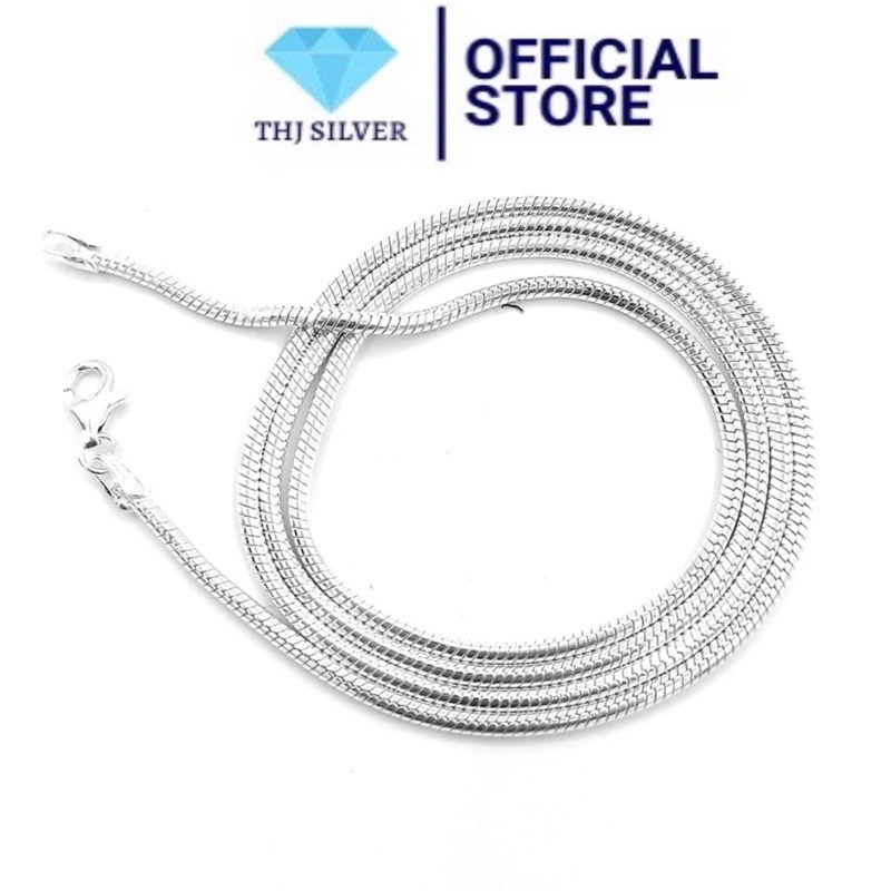 Dây chuyền mỳ tròn THJ size to cho nam và nữ đeo - Chuẩn bạc ta