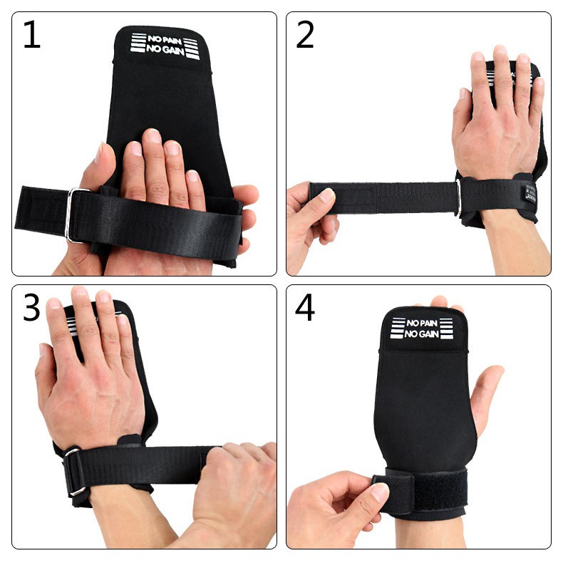 Dây kéo lưng trợ lực quấn cổ tay Aolikes 7638 - 7639 - 7642 băng đai cuốn lifting thể thao gym tập nâng tạ xà thể hình