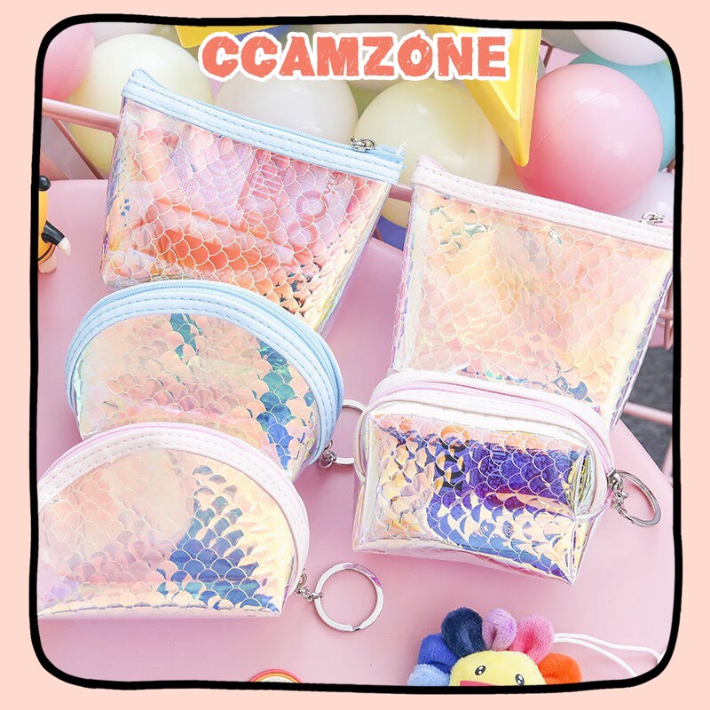 Ví Móc Khóa Mini Vảy Cá Hologram HB011 Ccamzone