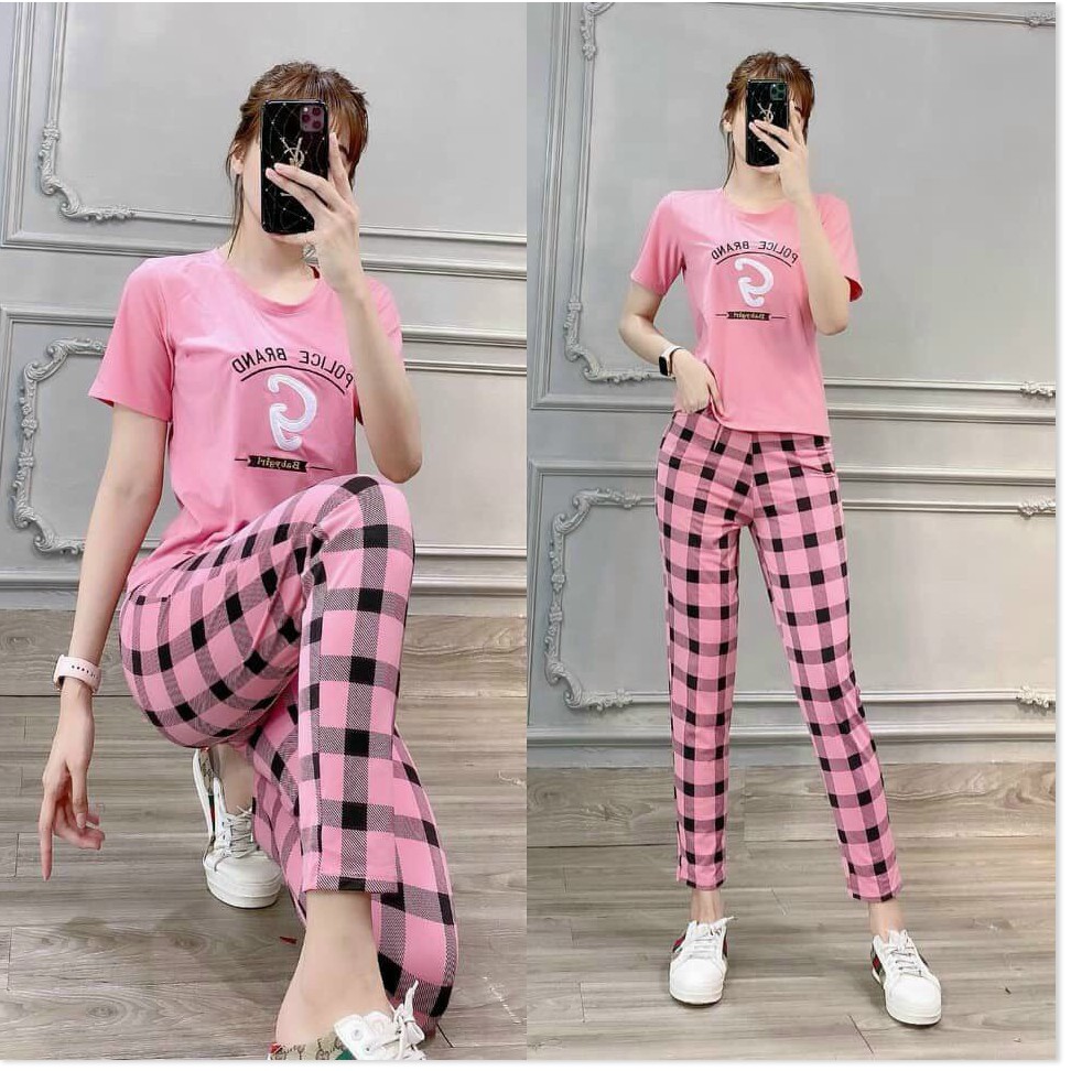 Set bộ thun Cotton NỮ DÀI MẶC NHÀ CỰC ĐẸP , 2021 KHÁNH AN STORE