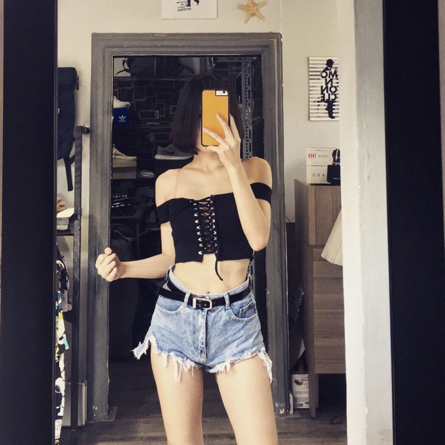 Áo croptop đan ngực F21 vnxk