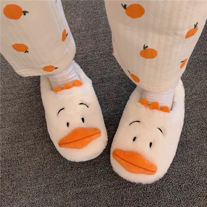 Dép bông đi trong nhà hình con vịt cute kèm ảnh thật