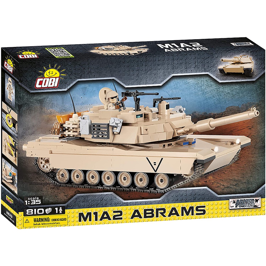 Đồ chơi lắp ráp Lego xe bánh xích - xe tăng - Tank M1A2 Abrams COBI-2619 ( phiên bản 2019)