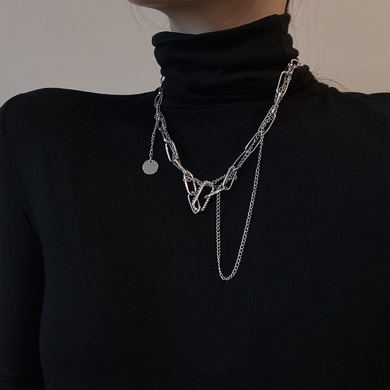 Vòng Cổ Dây Xích Vuông Đầy Cá Tính Rosé Accessories Phong Cách Hàn Quốc Phụ Kiện Trang Sức Thời Trang