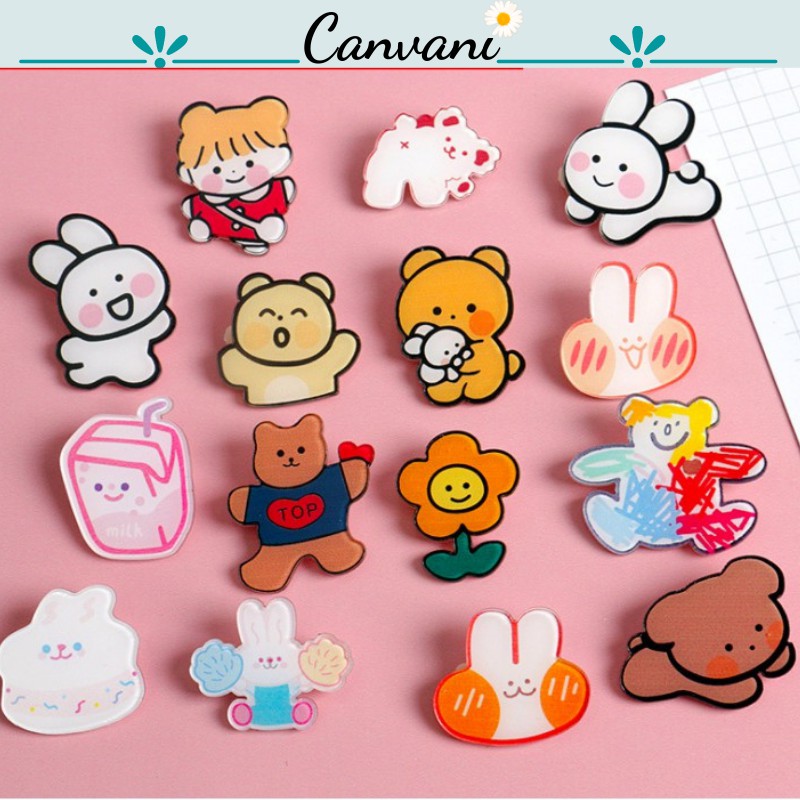 Huy Hiệu Cài Balo Túi Áo Pin Sticker Cute Phụ Kiện Gắn Balo Dễ Thương_Canvani051