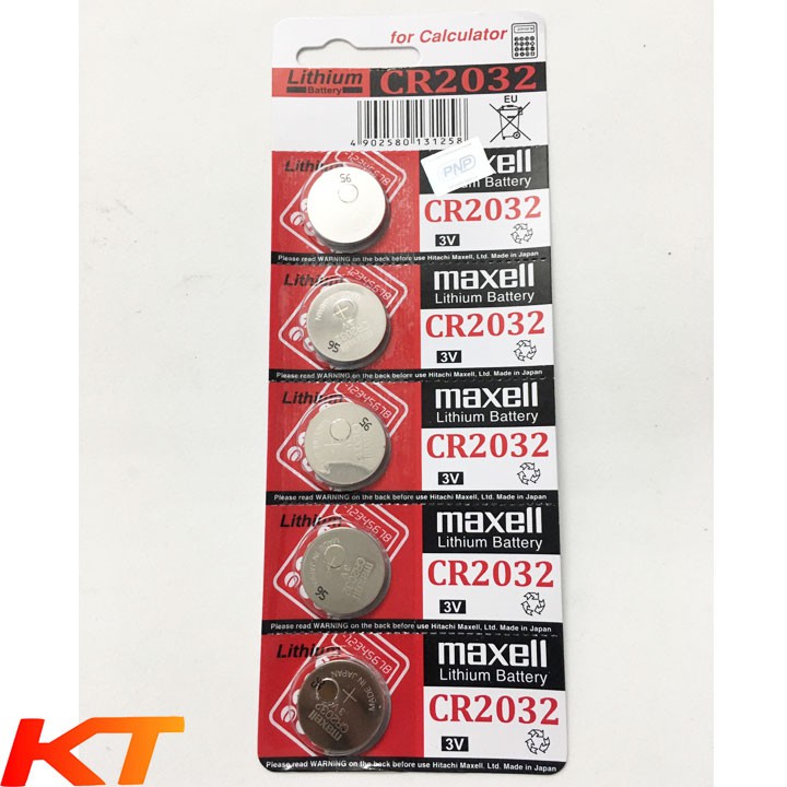 5 Pin CR2032 3V MAXELL Made in japan ( chính hãng).