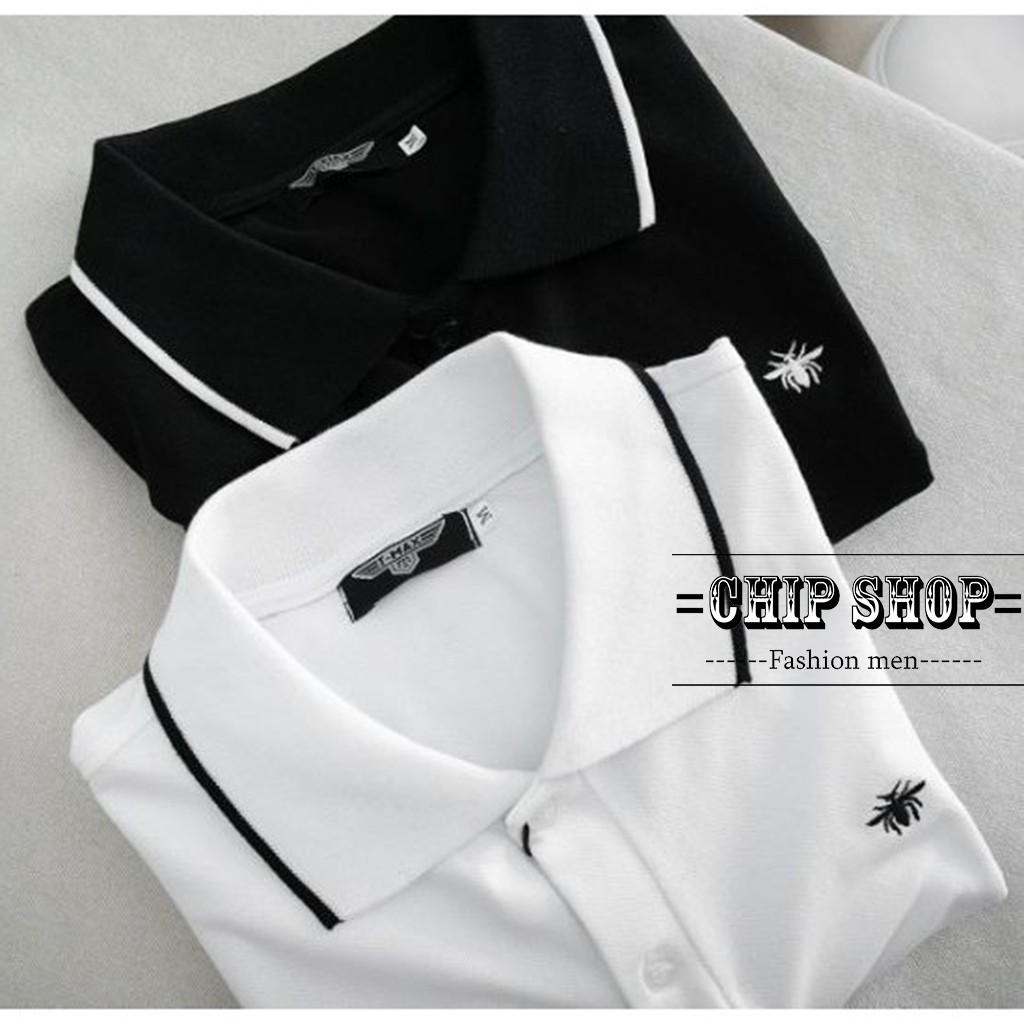 Áo thun nam ngắn tay cố cổ thêu ông | BigBuy360 - bigbuy360.vn