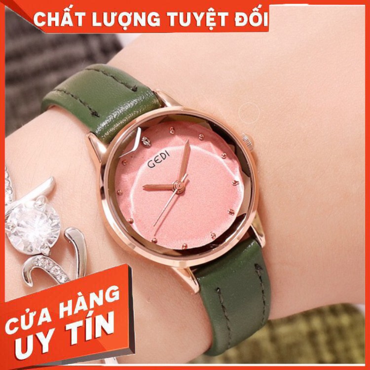 HÀNG CAO CẤP -  [NEW ARRIVAL] Đồng hồ nữ Gedi dây da mặt nhỏ siêu xinh - Hàng chính hãng  - Hàng Cao Cấp