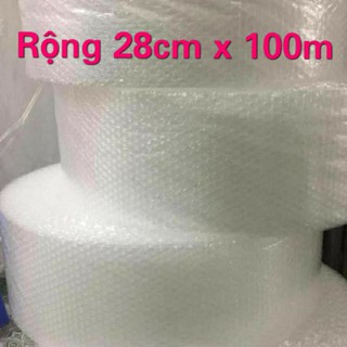 (Dài 100met) Xốp nổ, bóng khí, túi khí gói hàng khổ rộng 28cm