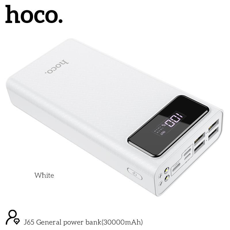 PIN SẠC DỰ PHÒNG HOCO J65 30.000mAh SẠC NHANH 4 CỔNG USB - HIỂN THỊ PIN LED - CHÍNH HÃN