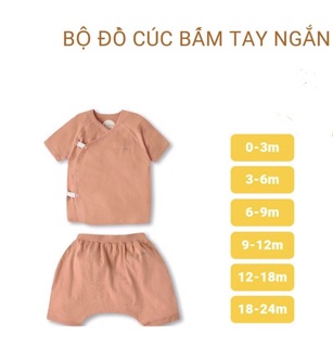 [LECOON] Bộ đồ cúc bấm tay ngắn