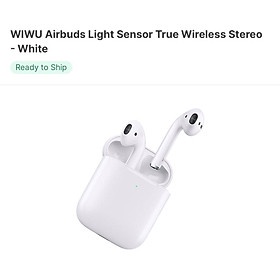 Tai Nghe Bluetooth Wiwu Airbubs Light Senson Tự Động Ngắt Khi Bỏ Tai Nghe Ra Khỏi Tai - Hàng Chính Hãng
