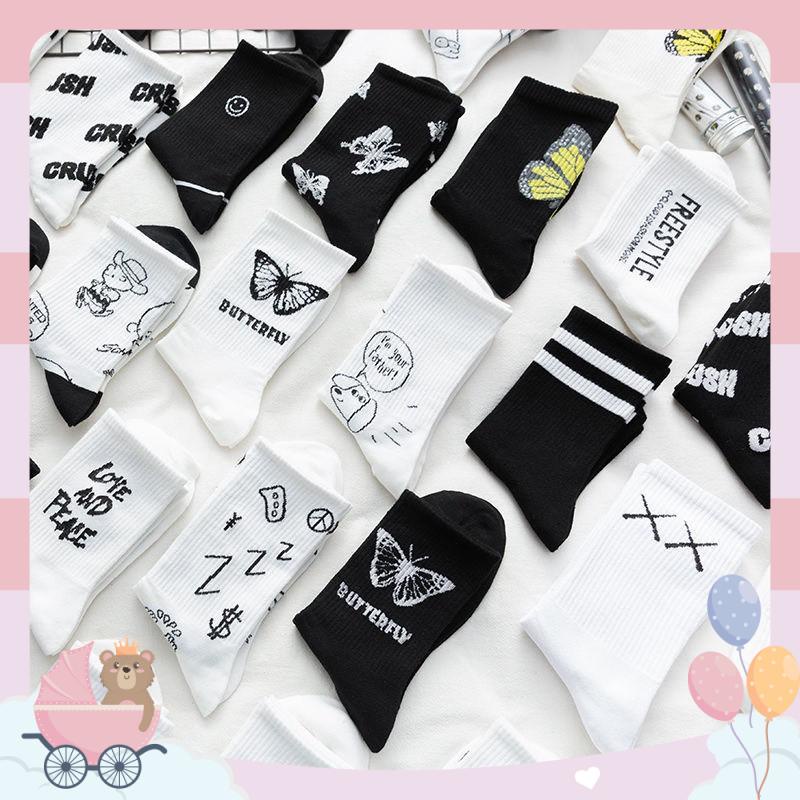 Tất vớ dài ulzzang phong cách unisex Hàn Quốc cá tính