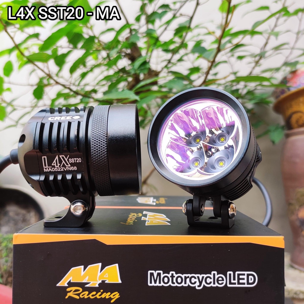 Đèn Trợ Sáng L4x Chíp Xịn SST20 Kính Tím Chính Hãng MA Bảo Hành 1 Năm