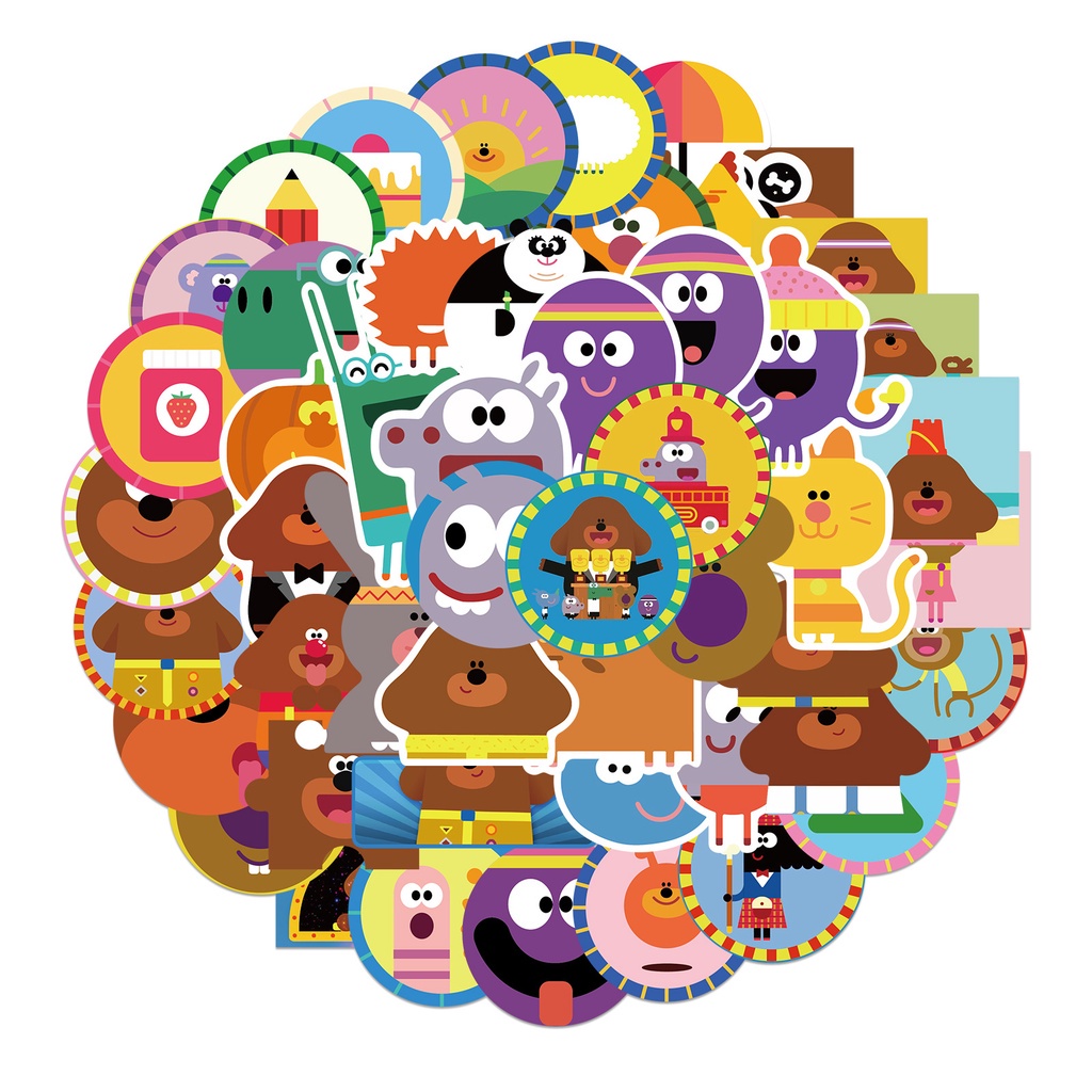 J· Bộ Hình Dán Chống Thấm Hey Duggee, 50 tờ/bộ