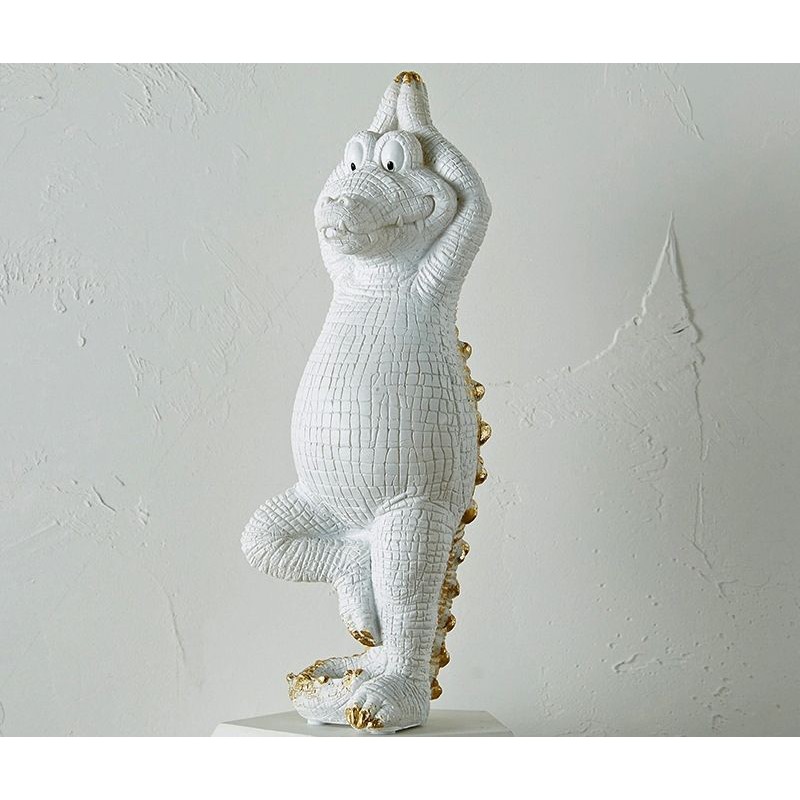 Tượng Cá Sấu Chúa Tập Yoga Home Decor Trang Trí Phòng Khách Scandinavia Modern Bắc Âu