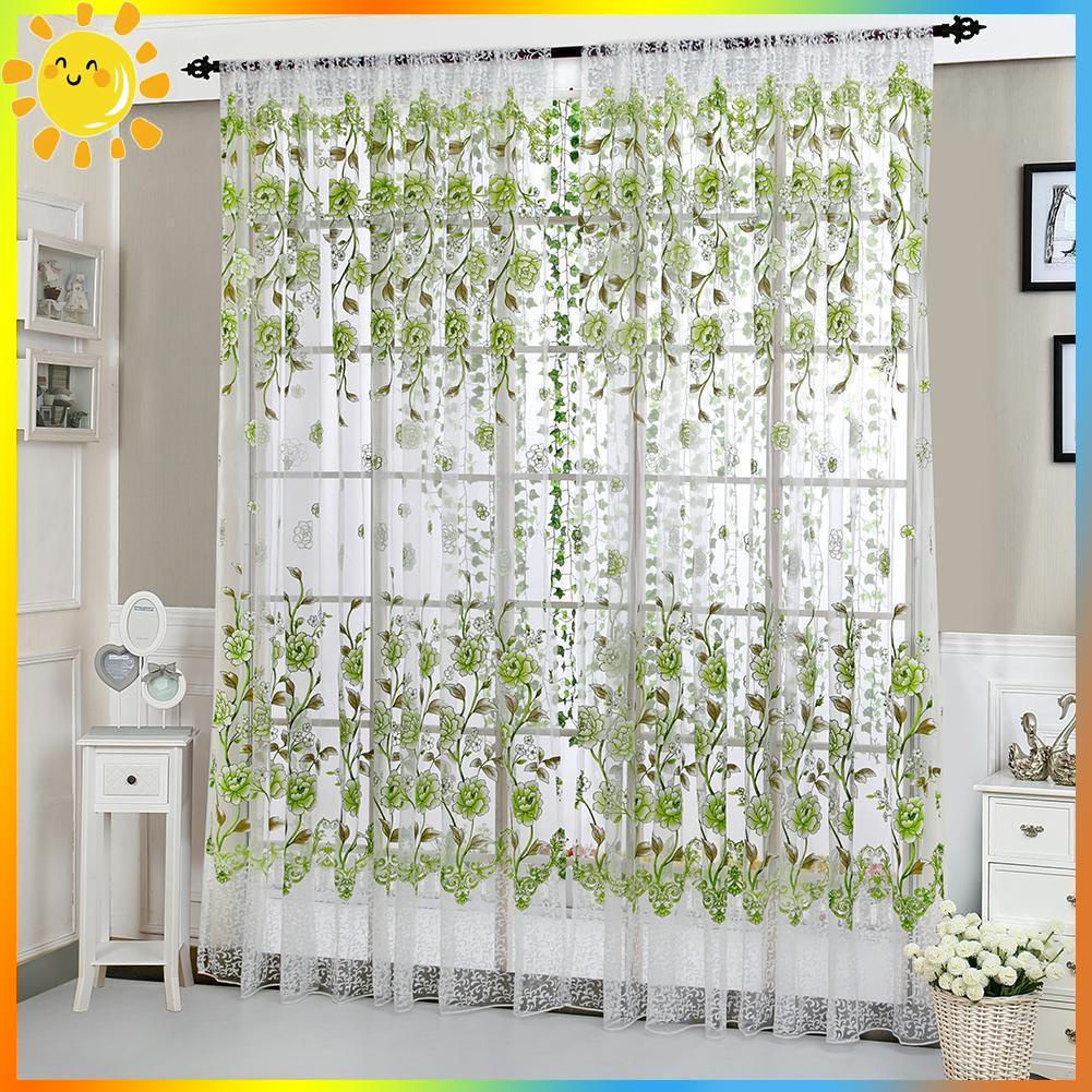 Rèm cửa sổ Họa Tiết Hoa Mẫu Đơn Trang Trí Phòng Ngủ Phòng Khách