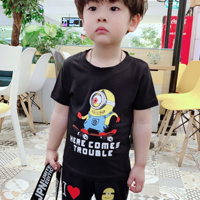 Bộ bé trai cotton sịn sò minion