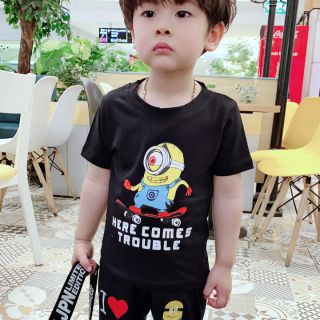 Bộ bé trai cotton sịn sò minion