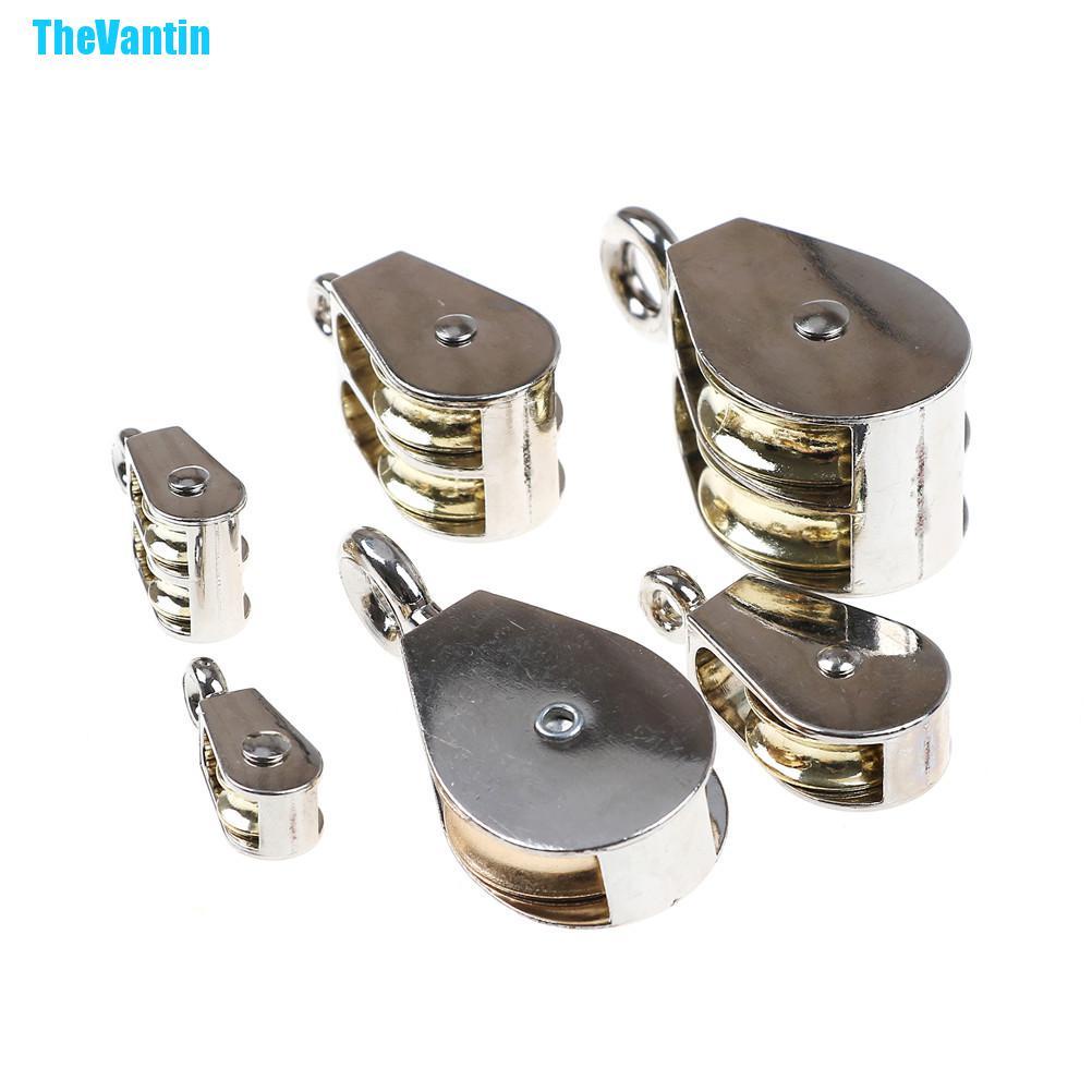 Ròng rọc đơn/ đôi mini bằng hợp kim kẽm 36/ 52/ 75mm chuyên dụng làm đồ thủ công Diy