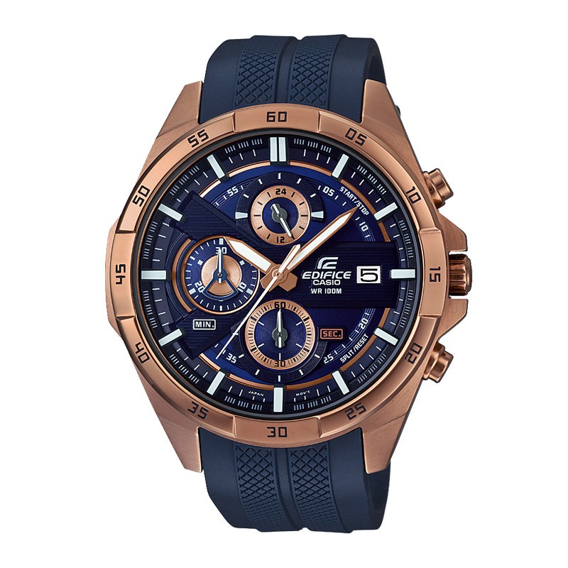 [Mã FARSBR153 giảm 15% đơn 150K] Đồng hồ nam dây cao su chính hãng Casio EDIFICE EFR-556PC-2AVUDF